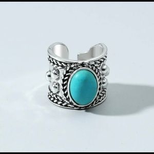 🔥 Metal Turquoise Fashion Ring Unisex